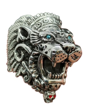 Anillo de león Vadalú Plata Animales P 925 de plata brillante
