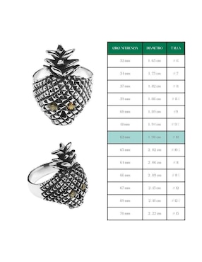 Anillo de cráneo Vadalú Plata P 925 de plata brillante