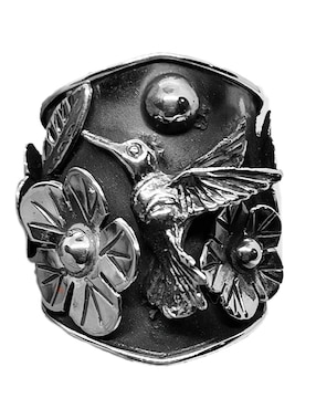 Anillo de colibrí Vadalú Plata Animales P 925 de plata brillante