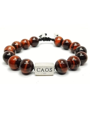 Pulsera Caos Nabucco de plata con acabado brillante