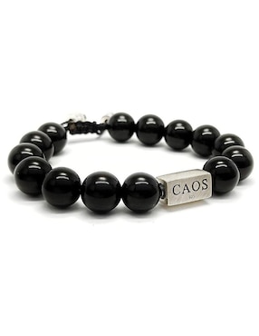 Pulsera Caos de plata Baalam con acabado brillante