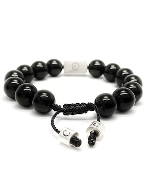 Pulsera Caos de plata Baalam con acabado brillante