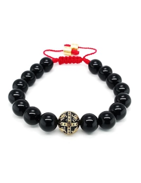 Pulsera Caos de plata Baalam 10 mm con acabado baño de oro