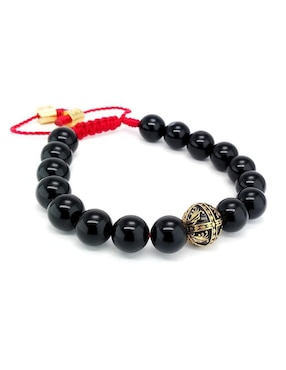 Pulsera Caos de plata Baalam 10 mm con acabado baño de oro