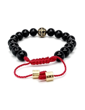 Pulsera Caos de plata Baalam 10 mm con acabado baño de oro