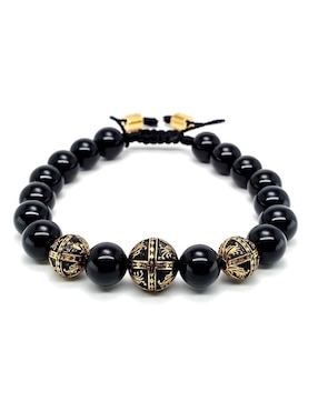 Pulsera Caos de plata Baalam con acabado baño de oro