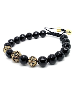 Pulsera Caos de plata Baalam con acabado baño de oro