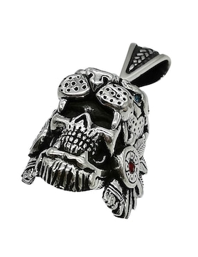 Dije de cráneo Vadalú Plata prehispanico de plata P 925