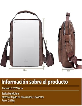 Bolsa crossbody Lab.G de cuero para hombre