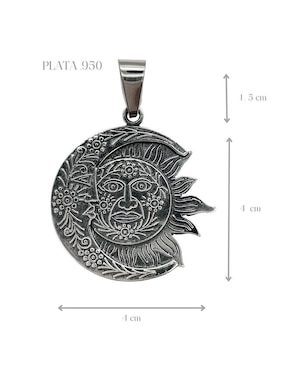 Dije redondo Vadalú Plata misticismo universal de plata P 925