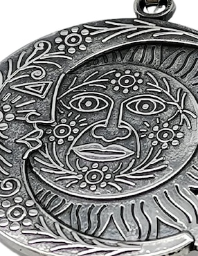 Dije redondo Vadalú Plata misticismo universal de plata P 925