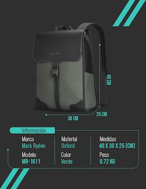 Mochila con portalaptop Mark Ryden para hombre