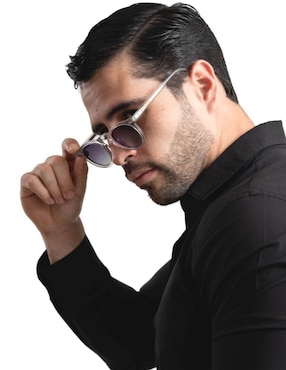 Lentes de sol Emmet Transparent Glam Lilac para hombre