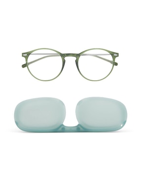 Lentes de lectura Nooz Optics Cruz Khaki circular unisex