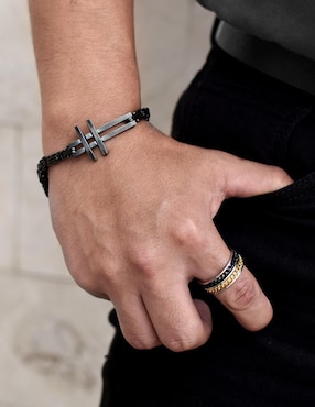 Pulsera Kpenko Double Cross con acabado mate