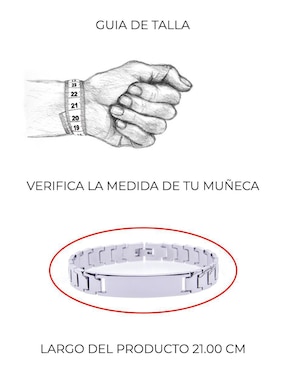 Pulsera Boscaini con acabado pulido