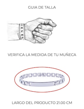 Pulsera Boscaini con acabado pulido