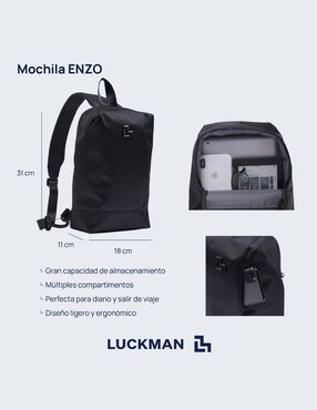 Mochila antirrobo Luckman para hombre