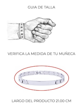 Pulsera Boscaini con acabado pulido
