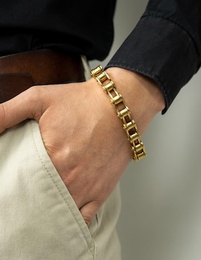 Pulsera Boscaini Estilo Cadena De Bicicleta con acabado pulido