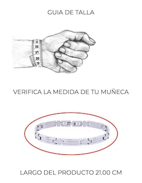 Pulsera Boscaini con acabado pulido
