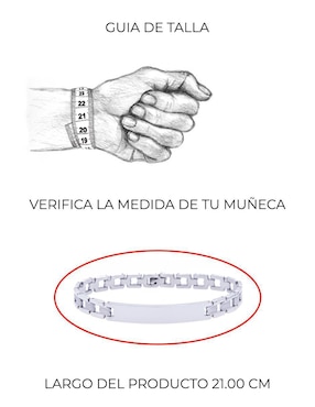 Pulsera Boscaini con acabado pulido