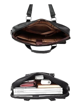 Maletín porta laptop Genérica 14 pulgadas de cuero