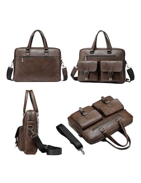 Maletín porta laptop Genérica 14 pulgadas de cuero