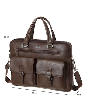 Maletín porta laptop Genérica 14 pulgadas de cuero