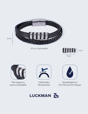 Pulsera Luckman con acabado brillante