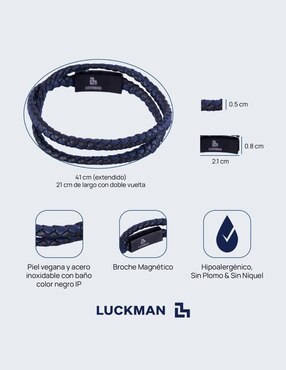 Pulsera Luckman con acabado lustre