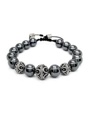 Pulsera caos de plata P 925 Bloodstone con acabado brillante
