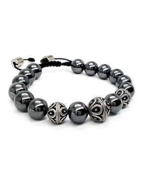 Pulsera caos de plata P 925 Bloodstone con acabado brillante