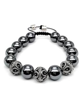 Pulsera caos de plata P 925 Bloodstone con acabado brillante