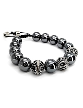 Pulsera caos de plata P 925 Bloodstone con acabado brillante