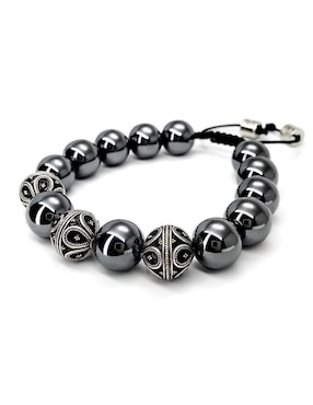Pulsera caos de plata P 925 Bloodstone con acabado brillante