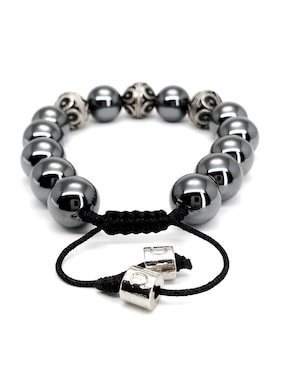 Pulsera caos de plata P 925 Bloodstone con acabado brillante