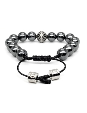 Pulsera caos de plata P 925 Bloodstone con acabado brillante