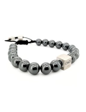 Pulsera caos de plata P 925 Bloodstone con acabado brillante