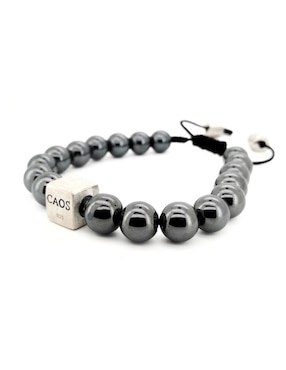 Pulsera caos de plata P 925 Bloodstone con acabado brillante
