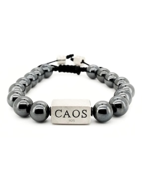 Pulsera caos de plata P 925 Bloodstone con acabado brillante