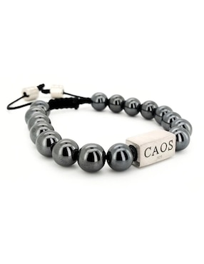 Pulsera caos de plata P 925 Bloodstone con acabado brillante