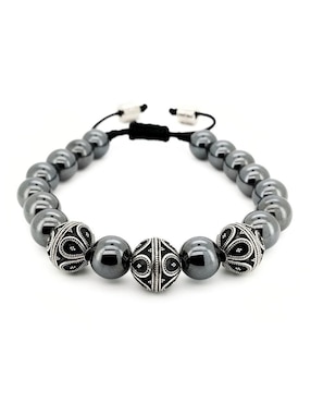 Pulsera caos de plata P 925 Bloodstone con acabado brillante