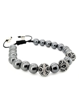 Pulsera caos de plata P 925 Bloodstone con acabado brillante