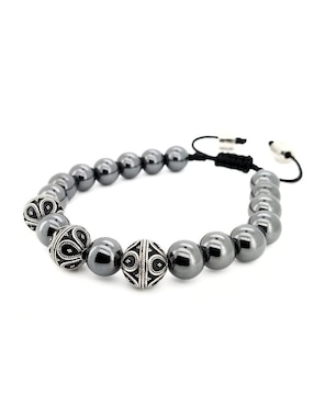 Pulsera caos de plata P 925 Bloodstone con acabado brillante