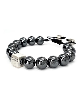 Pulsera caos de plata P 925 Bloodstone con acabado brillante