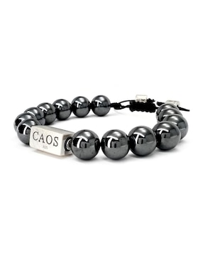 Pulsera caos de plata P 925 Bloodstone con acabado brillante
