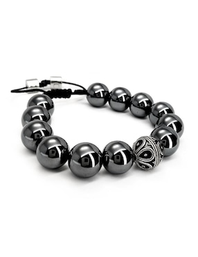 Pulsera caos de plata P 925 Bloodstone con acabado brillante