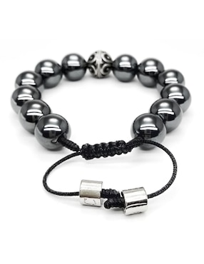 Pulsera caos de plata P 925 Bloodstone con acabado brillante
