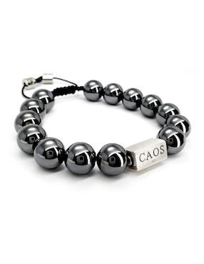 Pulsera caos de plata P 925 Bloodstone con acabado brillante